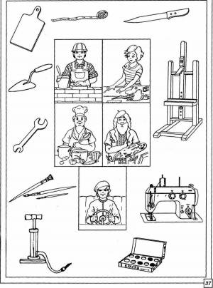 Раскраска на тему профессии в подготовительной группе #30 #413522