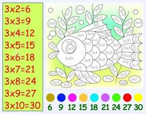 Раскраска на умножение 2 класс на 2 и 3 #34 #414129