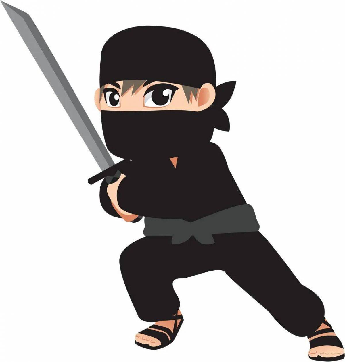 Покажи картинку ниндзя. Ниндзя мультяшный. Ninja без фона. Векторный ниндзя. Ниндзя на прозрачном фоне.