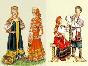 Раскраска народные костюмы россии народов #15 #416027