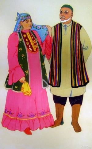 Раскраска народный костюм татарский #7 #416247