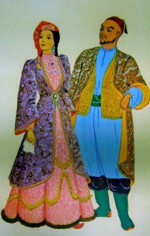 Раскраска народный костюм татарский #8 #416248