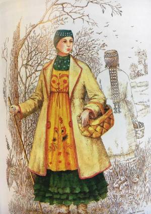 Раскраска народный костюм татарский #21 #416261