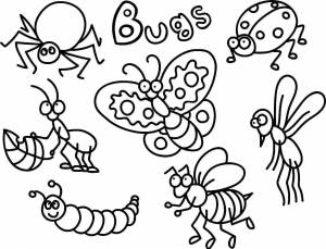 Раскраска насекомые для детей 4 5 лет #10 #416882