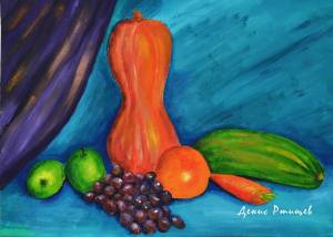 Раскраска натюрморт из овощей и фруктов для детей #1 #417194