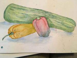 Раскраска натюрморт из овощей и фруктов для детей #15 #417208
