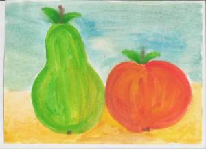Раскраска натюрморт из овощей и фруктов для детей #22 #417215