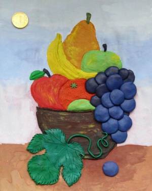 Раскраска натюрморт из овощей и фруктов для детей #23 #417216