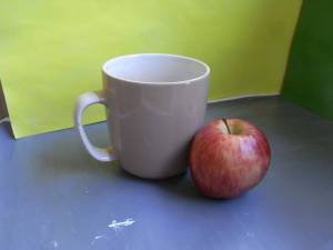 Раскраска натюрморт кружка яблоко груша #35 #417265