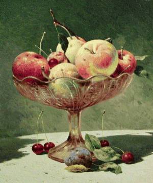 Раскраска натюрморт с фруктами и вазой #24 #417332