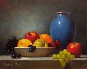 Раскраска натюрморт с фруктами и вазой #32 #417340