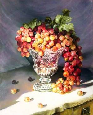 Раскраска натюрморт с фруктами и вазой #33 #417341