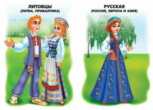 Раскраска национальные костюмы россии народов #14 #417702