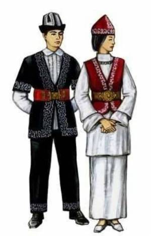 Раскраска национальный костюм казахский #19 #417735