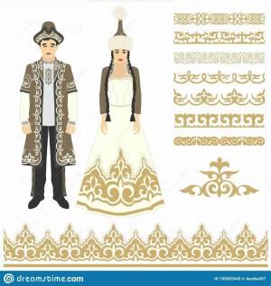 Раскраска национальный костюм казахский #22 #417738