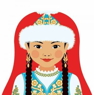 Раскраска национальный костюм казахский #29 #417745