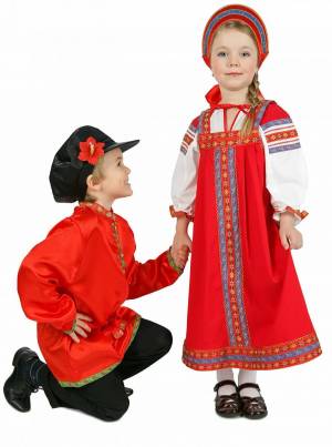 Раскраска национальный костюм русский для детей #3 #417758