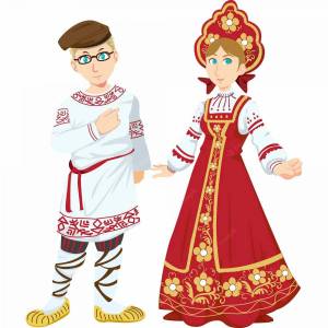 Раскраска национальный костюм русский для детей #5 #417760