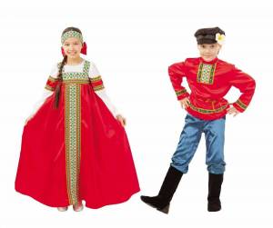 Раскраска национальный костюм русский для детей #7 #417762