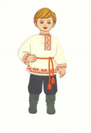 Раскраска национальный костюм русский для детей #9 #417764