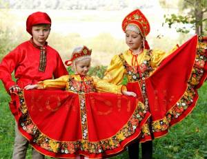 Раскраска национальный костюм русский для детей #16 #417771