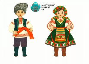 Раскраска национальный костюм русский для детей #26 #417781