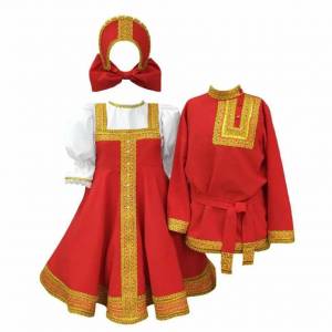 Раскраска национальный костюм русский для детей #27 #417782