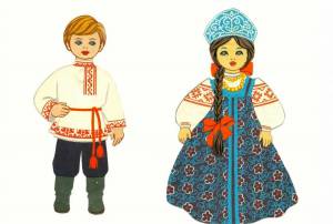 Раскраска национальный костюм русский для детей #35 #417790