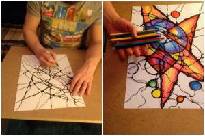 Раскраска нейрографика для детей #8 #418416