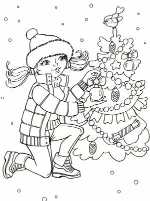 Раскраска новогодние для девочек 8 лет #23 #419576