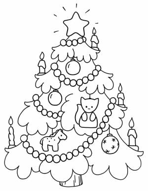 Раскраска новогодние для детей 3 лет #7 #419599