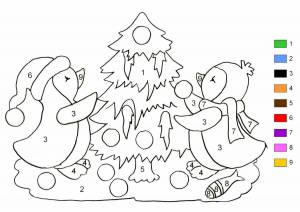 Раскраска новогодние для детей 4 лет #4 #419625