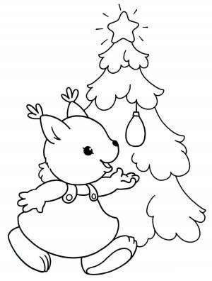 Раскраска новогодние для детей 4 лет #10 #419631
