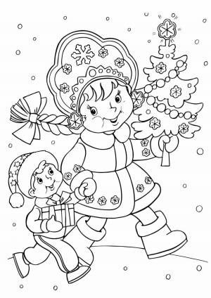 Раскраска новогодние для детей 6 7 #7 #419706
