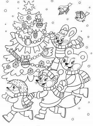 Раскраска новогодние для детей 8 лет #37 #419814