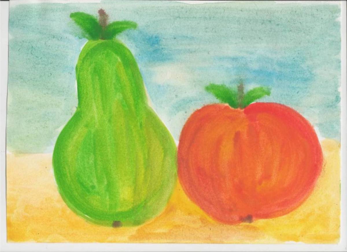 Натюрморт из овощей и фруктов для детей #22