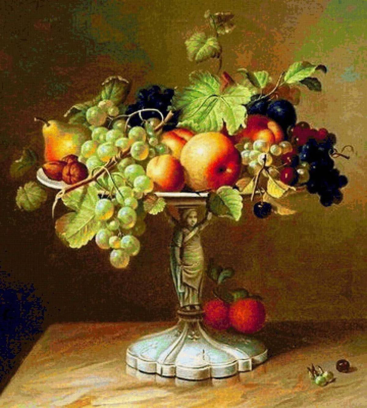 Натюрморт с фруктами и вазой #20