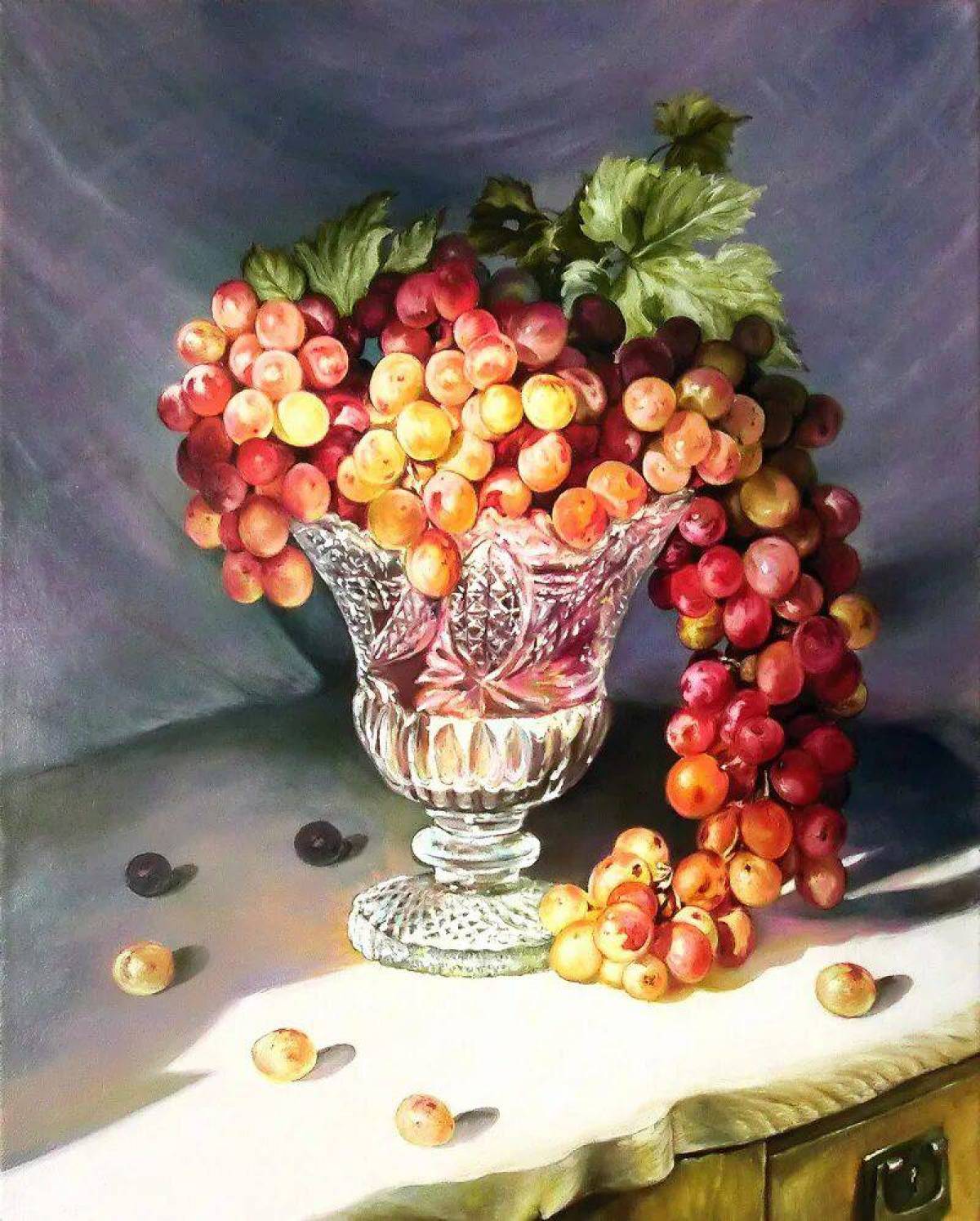 Натюрморт с фруктами и вазой #33