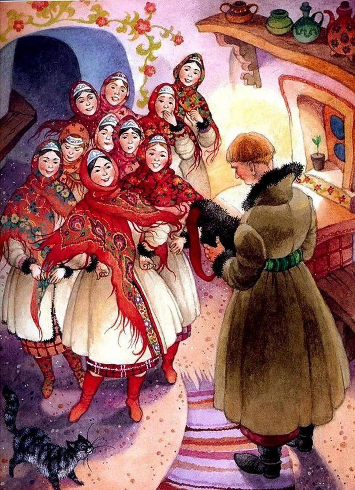 Сказки гоголя для детей. Ночь перед Рождеством Гоголь. Ночь перед Рождеством иллюстрации Ольги Йонайтис.