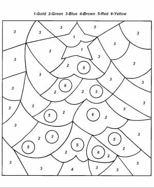 Раскраска новогодние по номерам для детей 6 7 лет #31 #420328