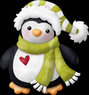 Раскраска новогодний пингвин #5 #420810