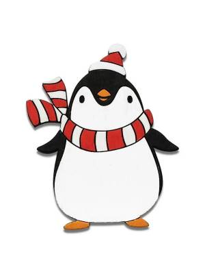 Раскраска новогодний пингвин #12 #420817