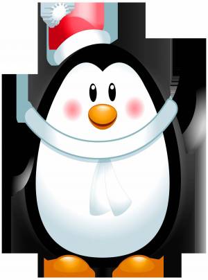 Раскраска новогодний пингвин #18 #420823