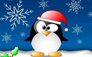 Раскраска новогодний пингвин #20 #420825