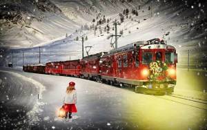 Раскраска новогодний поезд #13 #420857