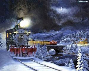 Раскраска новогодний поезд #17 #420861