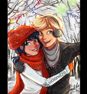 Раскраска новогодняя леди баг #29 #421438