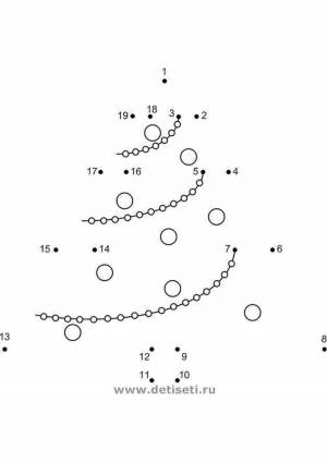 Раскраска новогодняя по цифрам #20 #421631