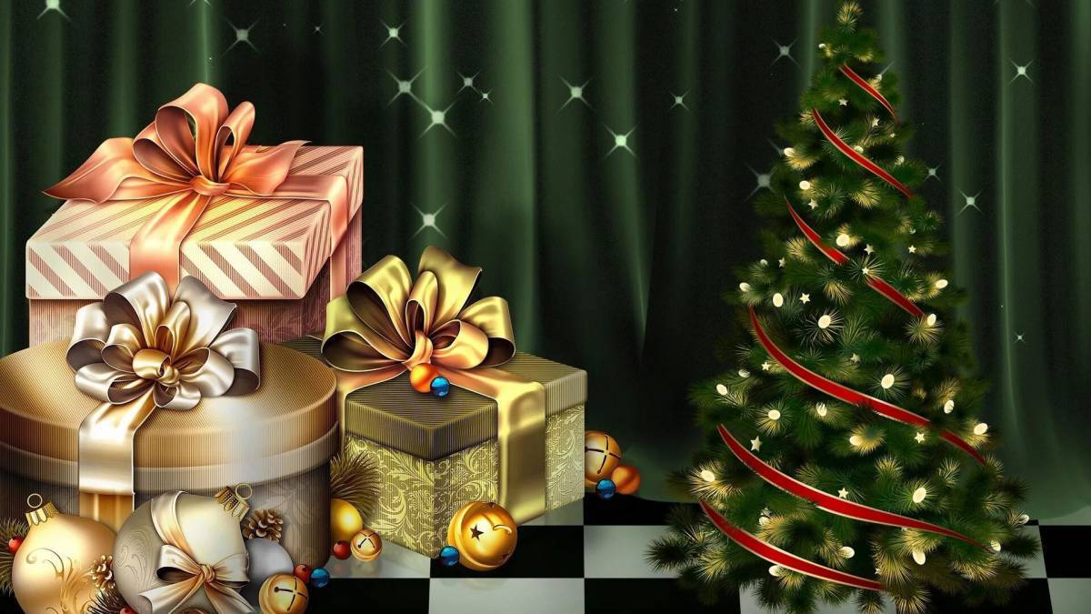 Новогодняя елка с подарками #5