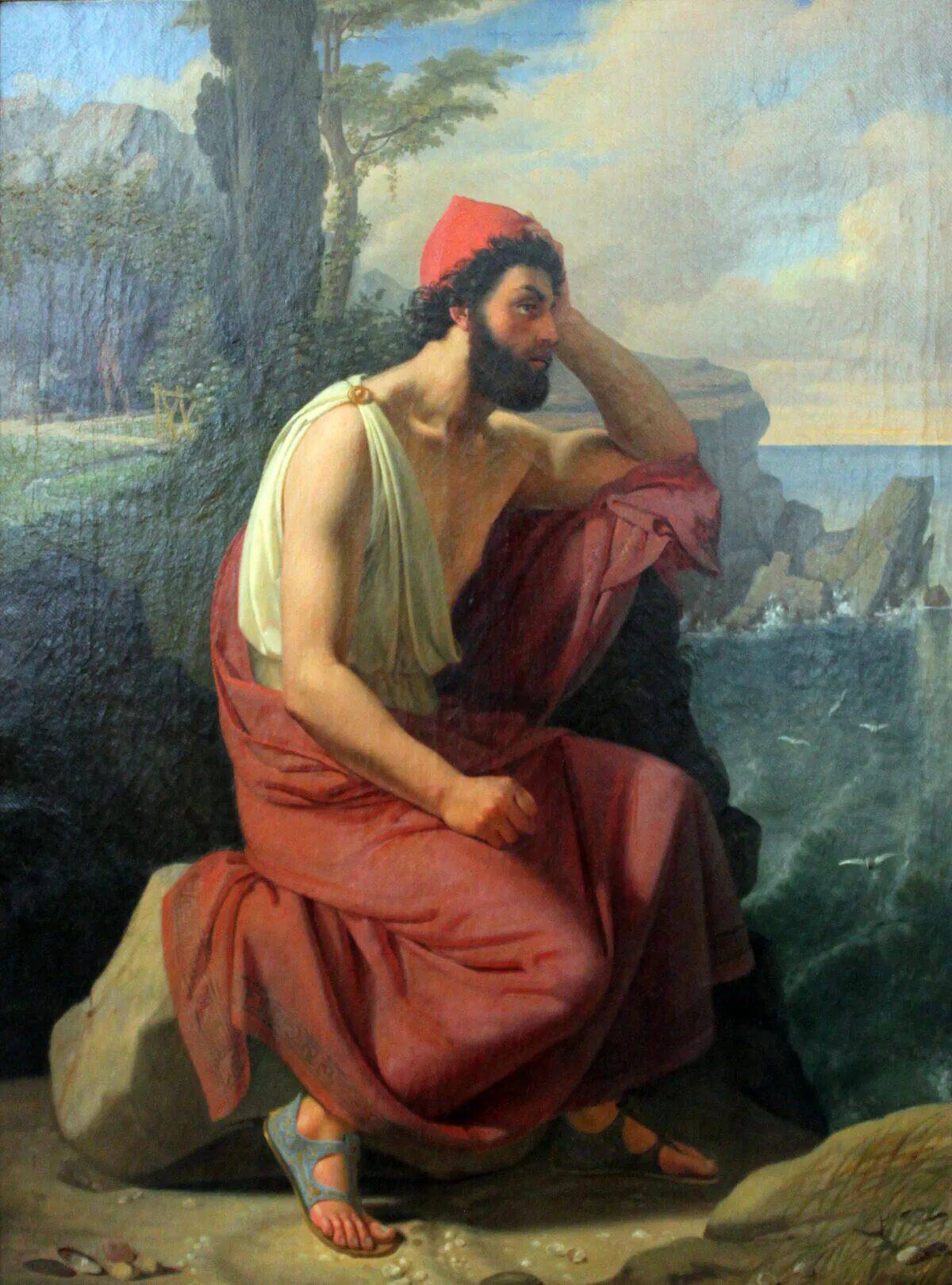 Древний рим одиссея. Одиссей правитель Итаки. Калипсо и Одиссей живопись. Одиссей на острове Калипсо.